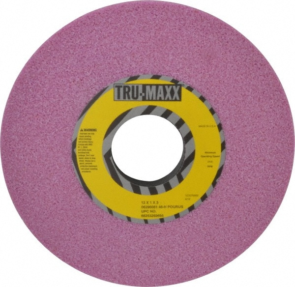 Tru-Maxx 66253269694 Surface Grinding Wheel: 12" Dia, 1" Thick, 3" Hole, 46 Grit, H Hardness Image