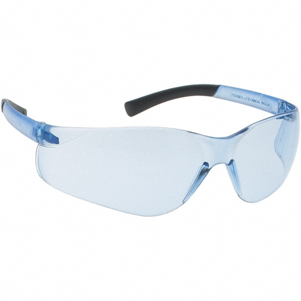 Safety Glass: Scratch-Resistant, Polycarbonate, Blue Lenses