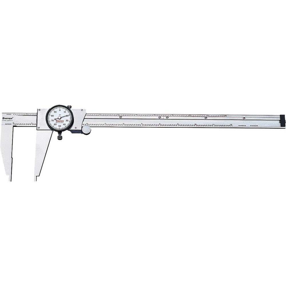 Dial Caliper: 12'' Range, 0.001'' Graduation, 0.1'' per Revolution