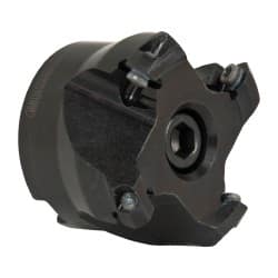 1.97" Cut Diam, 3/4" Arbor Hole, 0.138" Max Depth of Cut, 43° Indexable Chamfer & Angle Face Mill