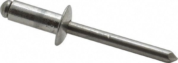 RivetKing. ABA86/P100 Open End Blind Rivet: Size 86, Dome Head, Aluminum Body, Aluminum Mandrel Image