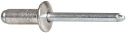 RivetKing. ABS86/P100 Open End Blind Rivet: Size 86, Dome Head, Aluminum Body, Steel Mandrel Image