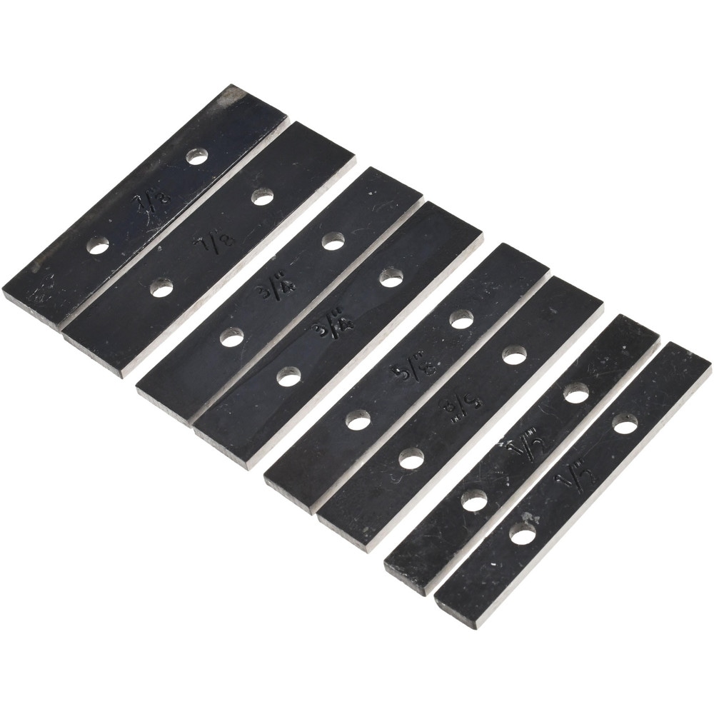 8 Piece, 3-1/2 Inch Long x 5/32 Inch Thick, Steel Thin Parallel Set