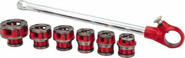 1/8 to 1" 6-Die-Head Pipe Threader Set