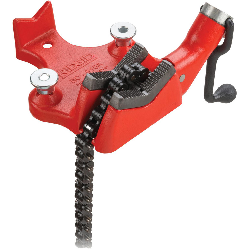 1/4 to 6" Pipe Capacity, Manual Chain Vise - Bolt Down, Cast Iron, Model Number BC610