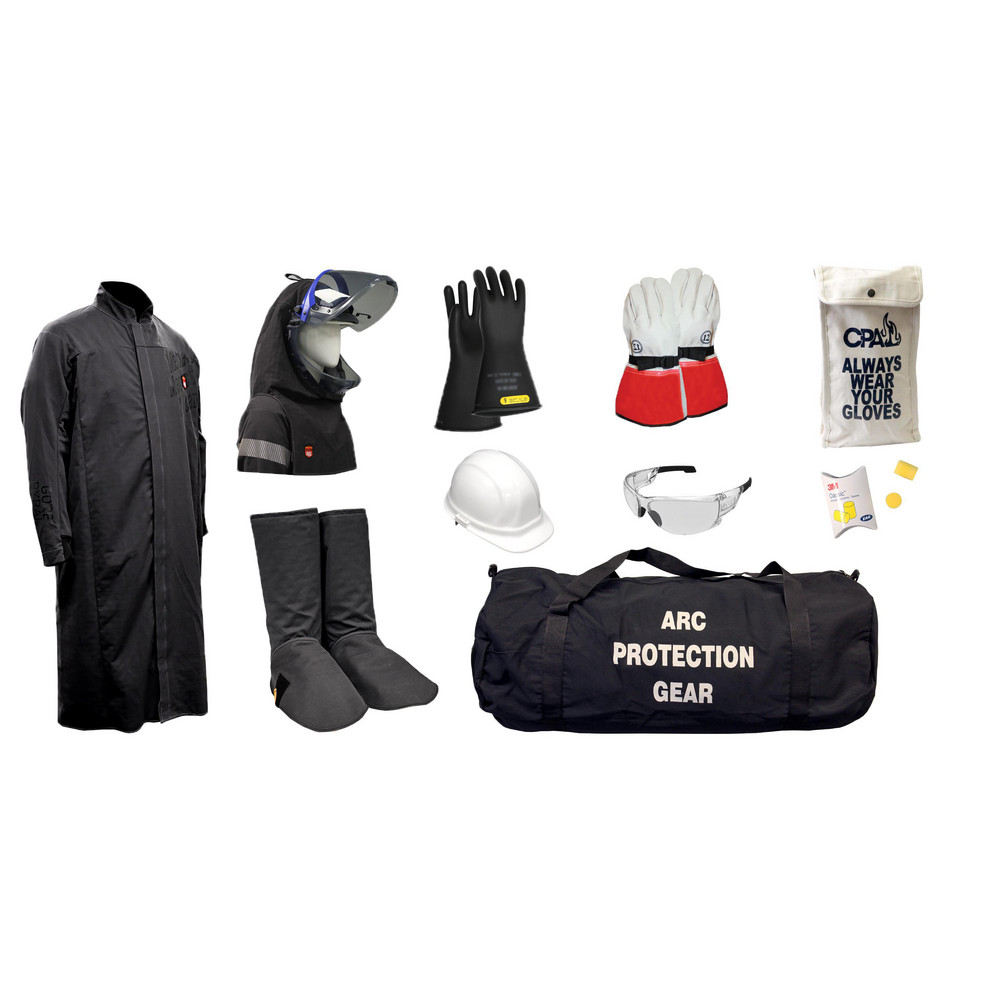 Arc Flash Clothing Kit: Size Large, Cotton, Coat & Leggings - Electrical Protection Gloves, Electrical Protection Hood