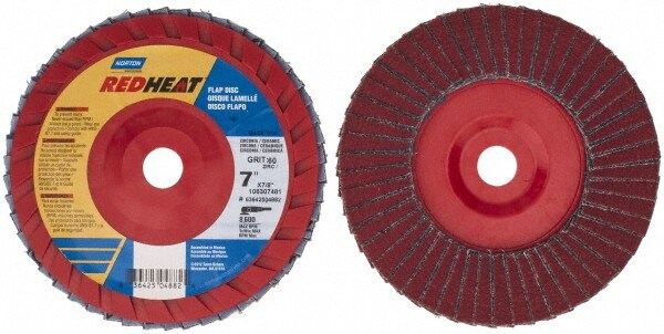 Norton 63642504882 Flap Disc: 7/8" Hole, 60 Grit, Ceramic, Type 27 Image