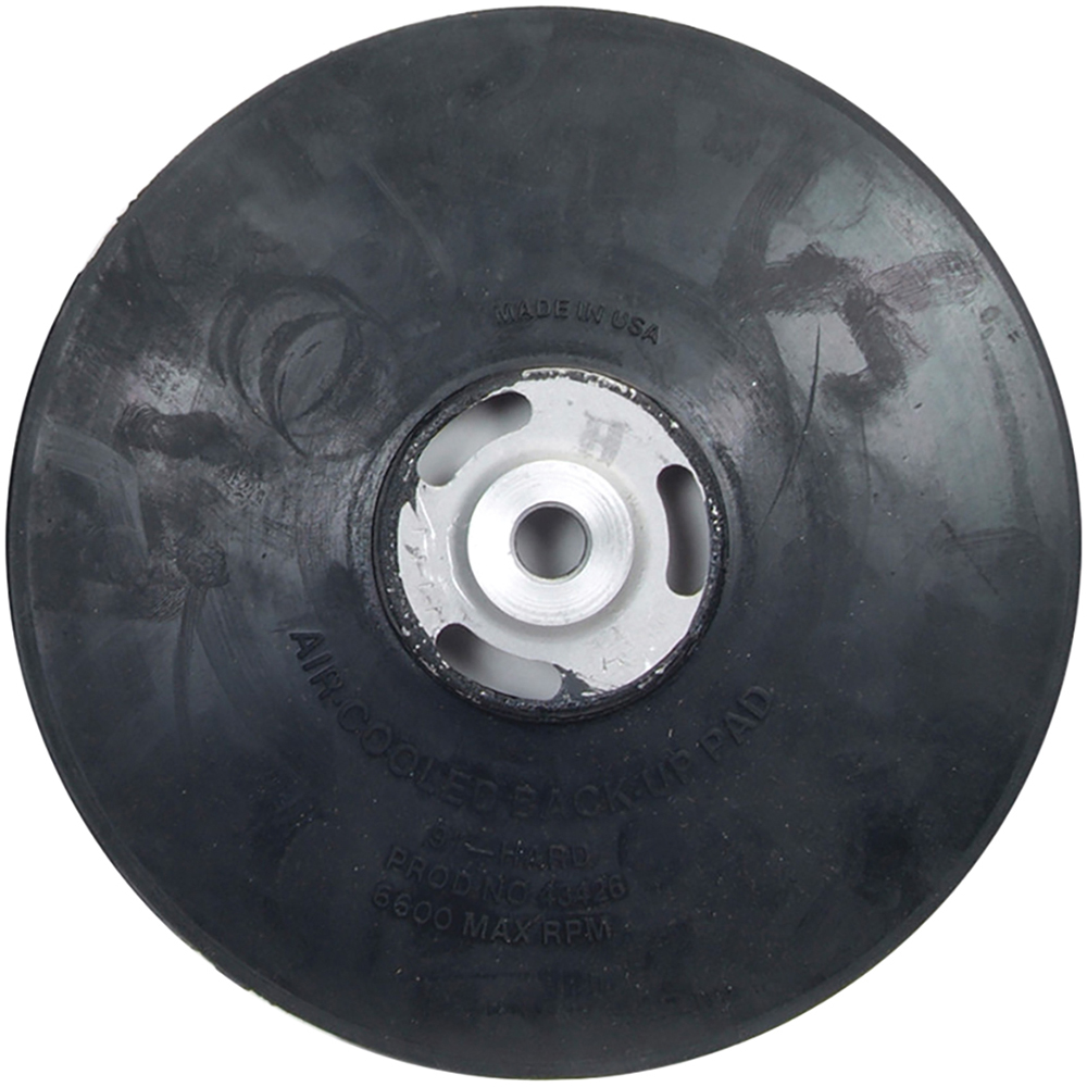 Disc Backing Pad: 4" Dia, Locking Nut - 5/8-11 Thread, Female Thread, 12000 Max RPM