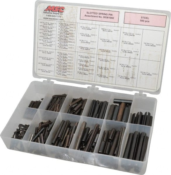 120pc Roll Pin Assortment Slotted Spring Tension Pin Securing Fastener AST12 