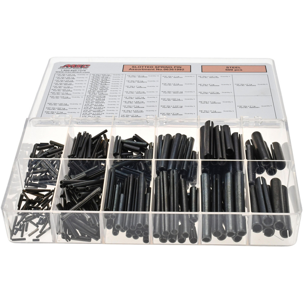 Made in USA - 500 Piece, 1/16 to 7/16