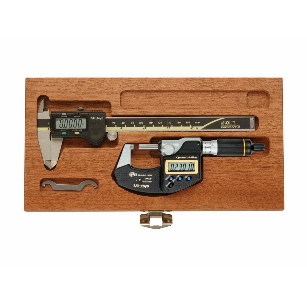 Mitutoyo - Machinist Caliper & Micrometer Kit: 4 pc, 0 to 6