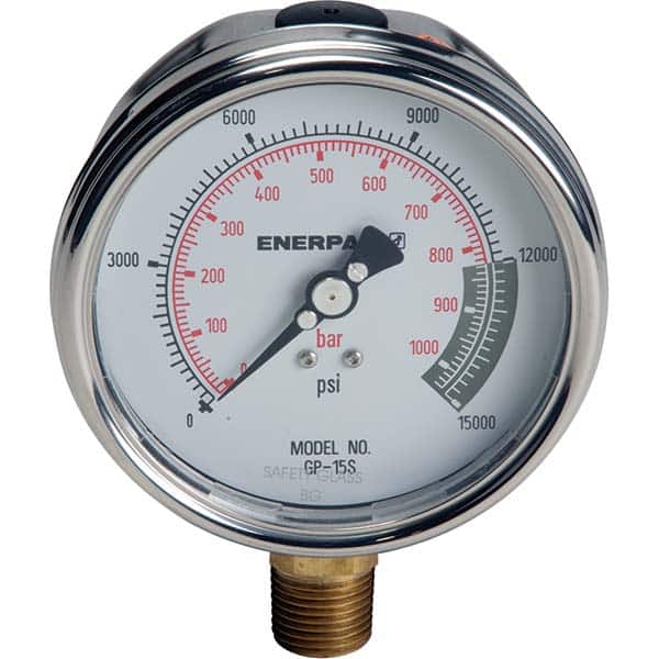 Enerpac GP15S 15,000 psi Dry Hydraulic Pressure Gauge 