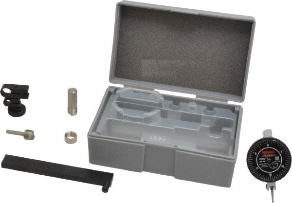 Test Indicator Kit: 9 Pc, 0.06" Measuring Range, 0-15-0 Dial Reading