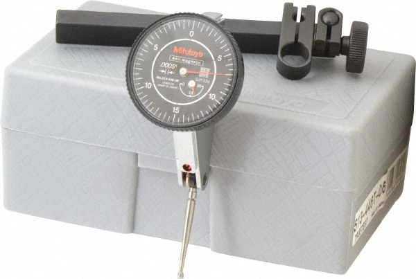 Test Indicator Kit: 9 Pc, 0.06" Measuring Range, 0-15-0 Dial Reading