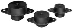 Plate-Type Vibration Mounts; Axial Load Capacity: 38 (Pounds); Support Mounting Hole Diameter: 0.343 (Decimal Inch); Height above Support: 0.750 (Decimal Inch); Top Pad Diameter: 1.63 (Decimal Inch); Bottom Pad Diameter: 1.63 (Decimal Inch)