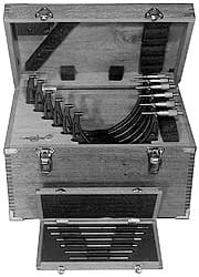 Mechanical Outside Micrometer Set: 6 Pc, 6 to 12" Measurement