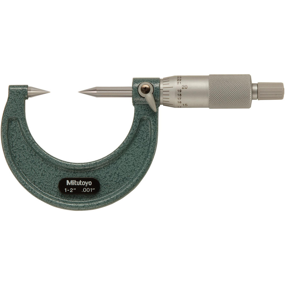 Mitutoyo - 1 Inch, 38mm Throat Depth, Ratchet Stop, Mechanical