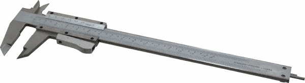 Value Collection 405-1501 Vernier Caliper: 0 to 6", 0.0012" Accuracy, 0.001" Graduation, Stainless Steel Image