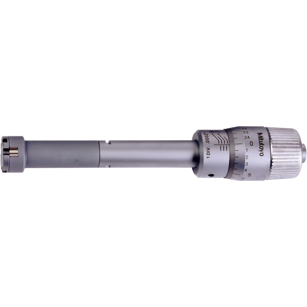Mechanical Inside Micrometer: 0.6500 to 0.8000" Range - 0.0002" Graduation, 0.000100" Accuracy, Ratchet Stop Thimble