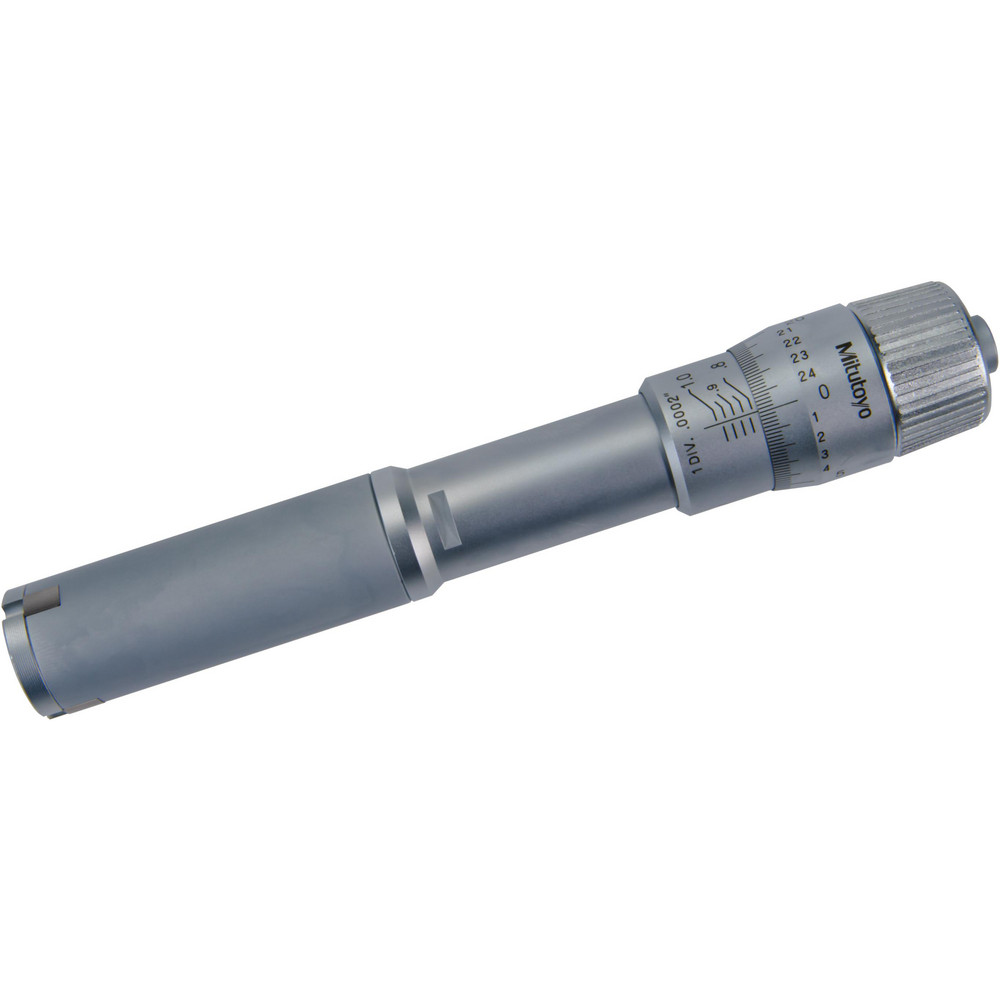 Mechanical Inside Micrometer: 0.8000 to 1.0000" Range - 0.0002" Graduation, 0.000150" Accuracy, Ratchet Stop Thimble