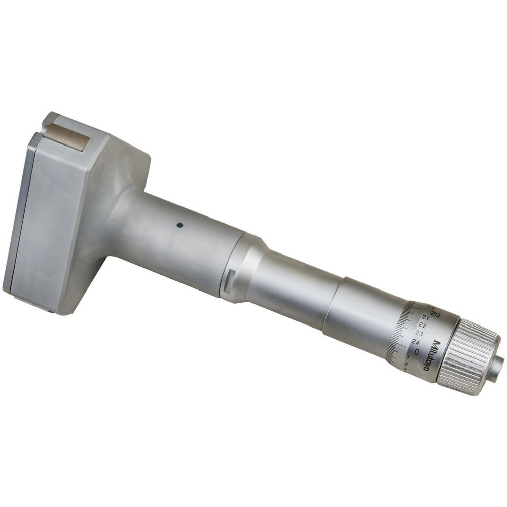 Mechanical Inside Micrometer: 3.0000 to 3.5000" Range - 0.0002" Graduation, 0.000150" Accuracy, Ratchet Stop Thimble