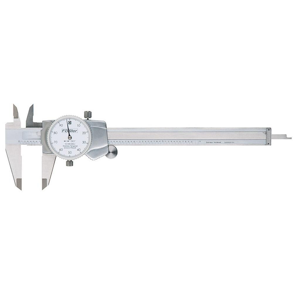 Dial Caliper: 6'' Range, 0.001'' Graduation, 0.1'' per Revolution