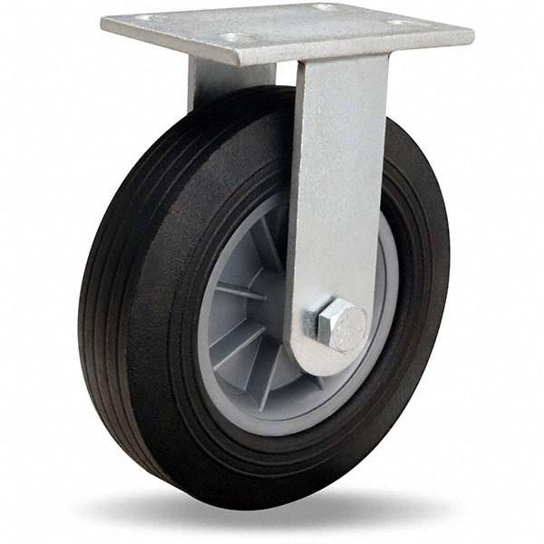 Hamilton R-4010-AT Rigid Top Plate Caster: Rubber, 10" Wheel Dia, 2-3/4" Wheel Width, 500 lb Capacity, 11-1/2" OAH Image