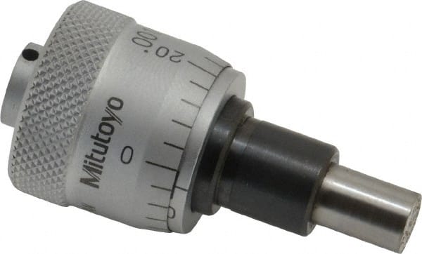 1/4 Inch, 0.79 Inch Thimble, 6.35mm Diameter x 0.3543 Inch Long Spindle, Mechanical Micrometer Head
