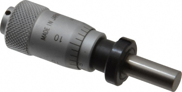 Mitutoyo 148-358 1/2 Inch, 0.59 Inch Thimble, 6.35mm Diameter x 0.3543 Inch Long Spindle, Mechanical Micrometer Head Image