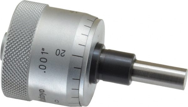1/2 Inch, 1.14 Inch Thimble, 6.35mm Diameter x 0.6102 Inch Long Spindle, Mechanical Micrometer Head