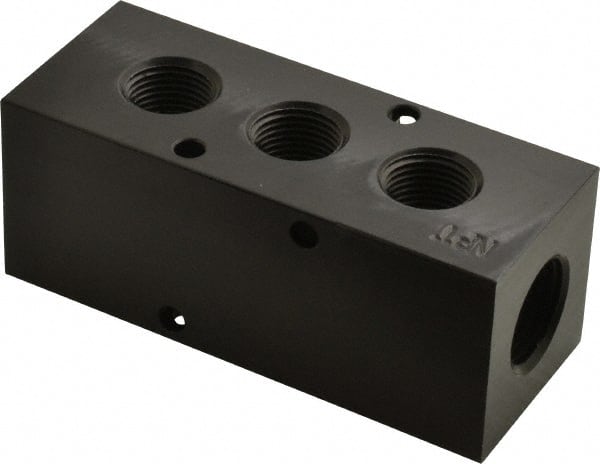 2 inlets 3/8 NPT inlets 1/4 NPT outlets Polypropylene air manifold 4 outlets 