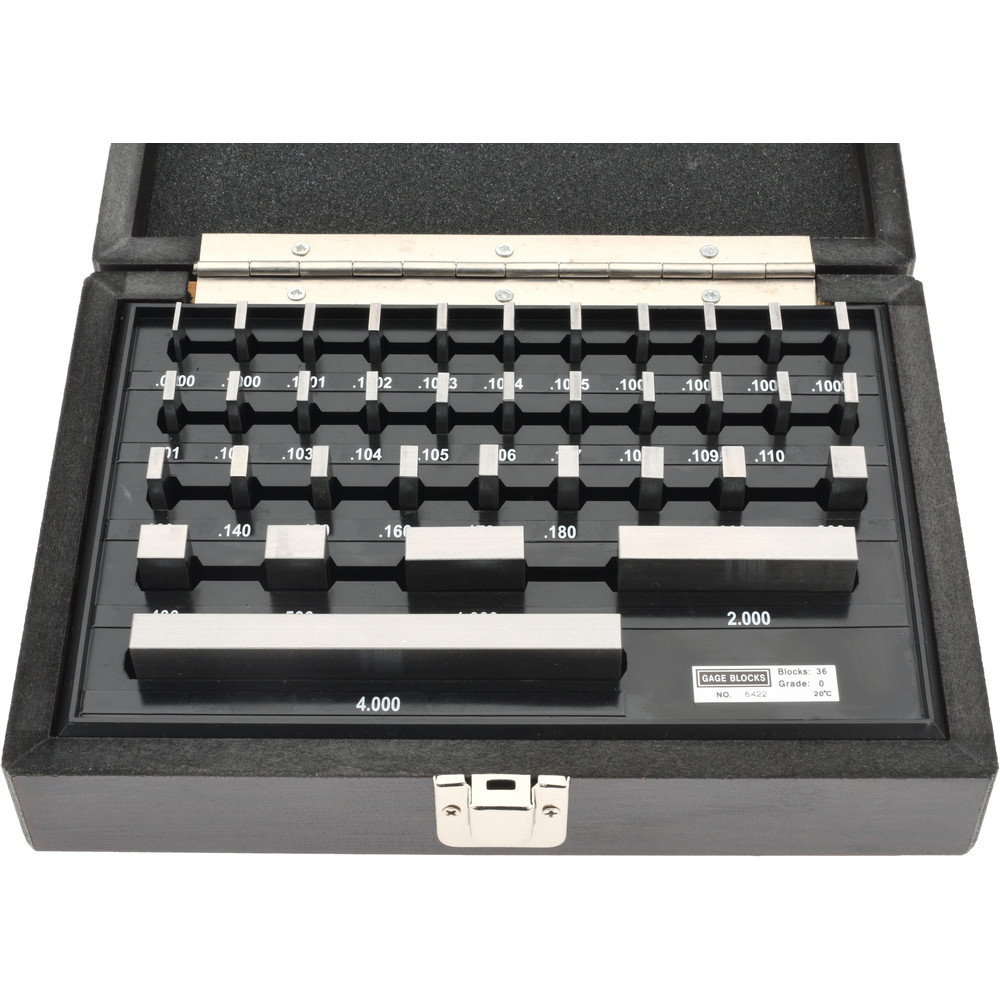SPI Gage Block Set 0.05 to 4'' Range, 36 Pc, Steel MSC Direct
