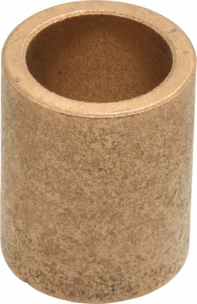 Sleeve Bearing: 3/4" ID, 1" OD, 1-1/4" OAL, Oil Impregnated Bronze