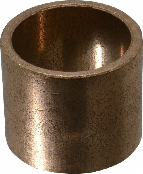 Sleeve Bearing: 1-1/4" ID, 1-1/2" OD, 1-1/4" OAL, Oil Impregnated Bronze