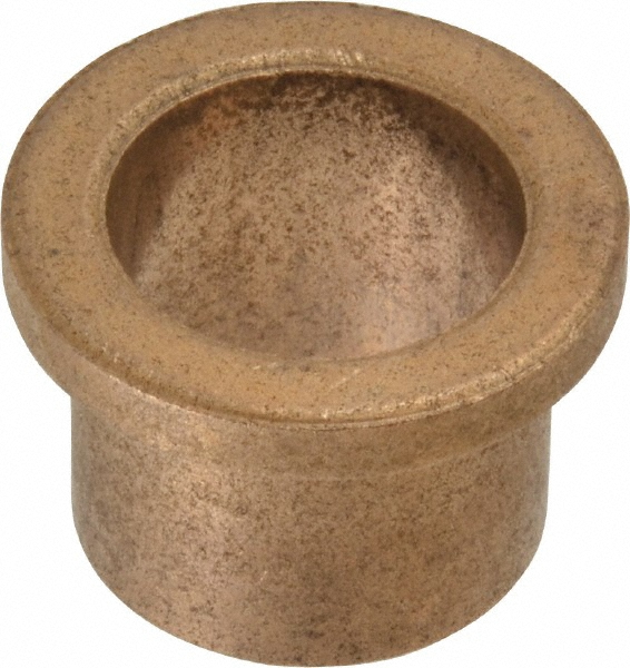 Flanged Sleeve Bearing: 3/4" ID, 7/8" OD, 3/4" OAL, Oil Impregnated Bronze
