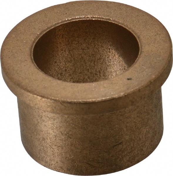 Flanged Sleeve Bearing: 1" ID, 1-3/8" OD, 1" OAL, Oil Impregnated Bronze