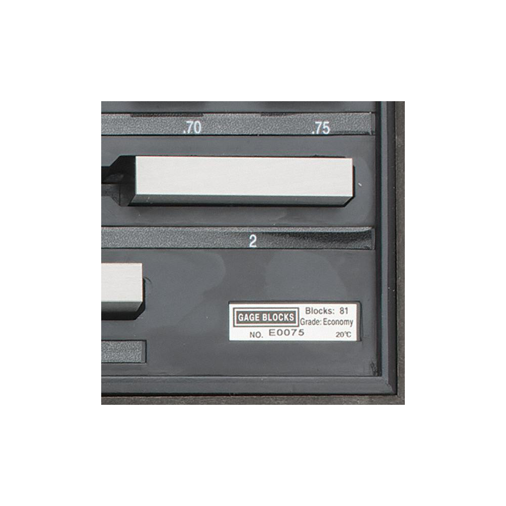 Value Collection Gage Block Set 0.05 to 4'' Range, 81 Pc, Economy