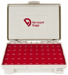 Vermont Gage 901400300 Class ZZ Plug Gage Set: 0.0115 to 0.2505" Range, 240 Pc Image