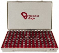 Vermont Gage 101100600 Class ZZ Plug Gage Set: 0.501 to 0.625" Range, 125 Pc Image