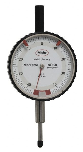 Mahr 4317000 0.8mm Range, 0-45-0 Dial Reading, 0.01mm Graduation Dial Drop Indicator 