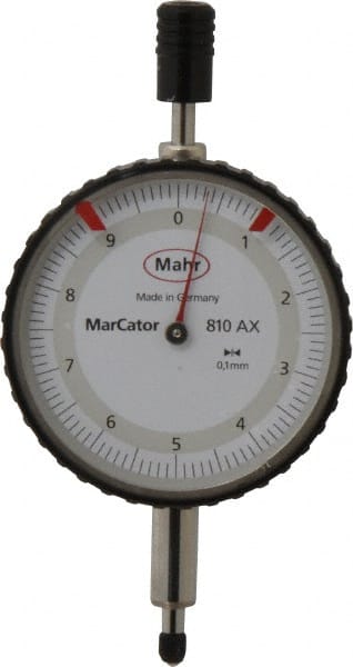 Mahr 4331000 10mm Range, 0-10 Dial Reading, 0.1mm Graduation Dial Drop Indicator 