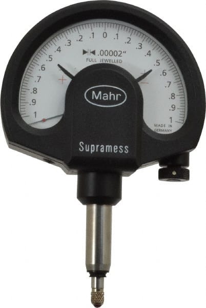 0 Inch Graduation, 0.001 Inch Max Measurement, Dial Comparator Gage