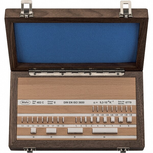 Gage Block Set: 32 Pc, 2 Grade, Ceramic
