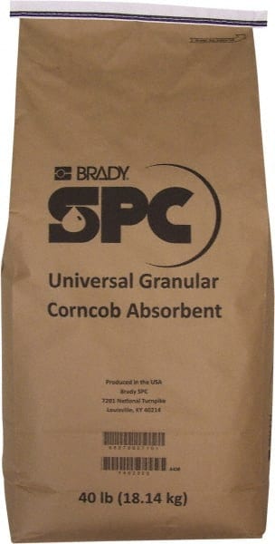Sorbent: 40 lb Bag, Granular Powder, Application Universal
