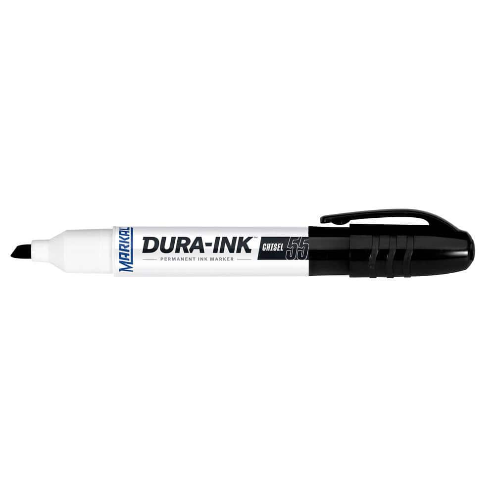 Permanent ink marker with medium chisel tip
