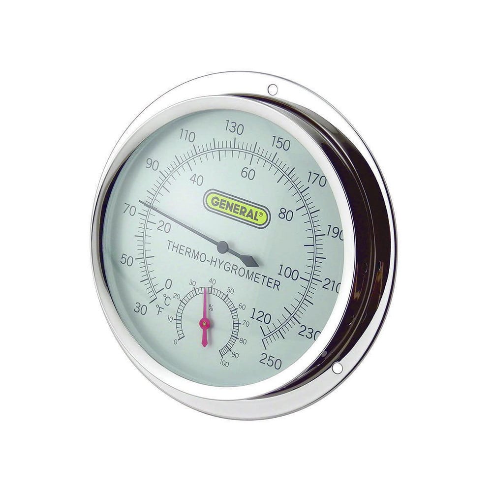 Baromètre, thermomètre, hygromètre, en aluminium Blackfox
