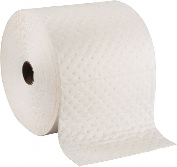Brady SPC Sorbents OP315P Sorbent Pad: Oil Only Use, 15" Wide, 150 Long, 19 gal, White 