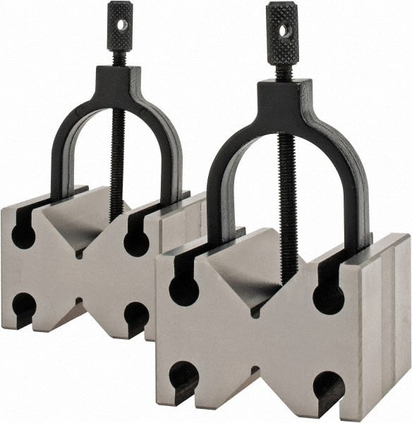 SPI 3/4 to 2" Capacity Cast Iron 4-Way V-Block 3-3/4" Long x ... 90° Angle 