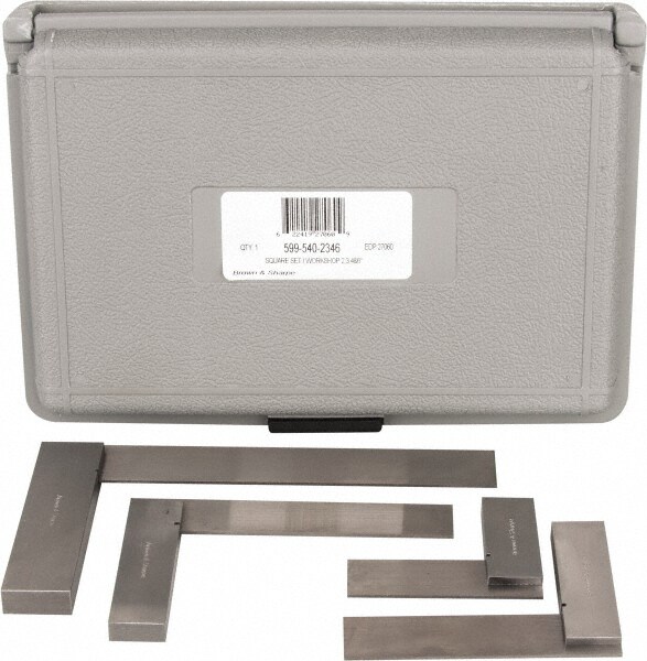 4 Piece, 1-1/2, 2-1/2, 3, 4 Inch Base Length, 2, 3, 4, 6 Inch Blade Length, Square Set