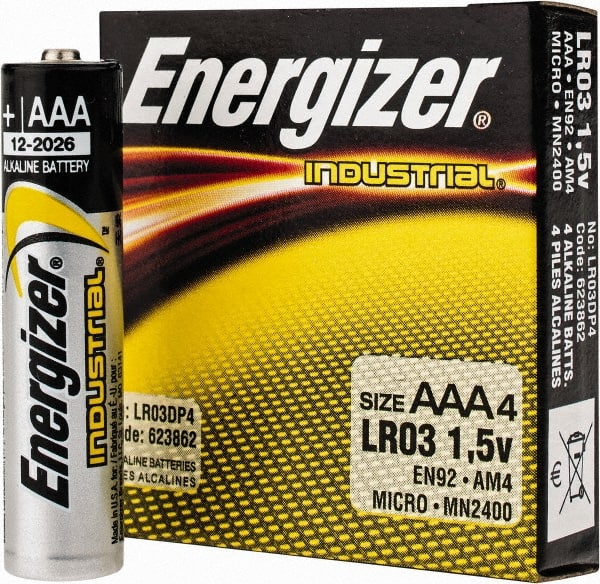 Energizer® - Standard Battery: Size AAA, Alkaline - 06505796 - MSC  Industrial Supply